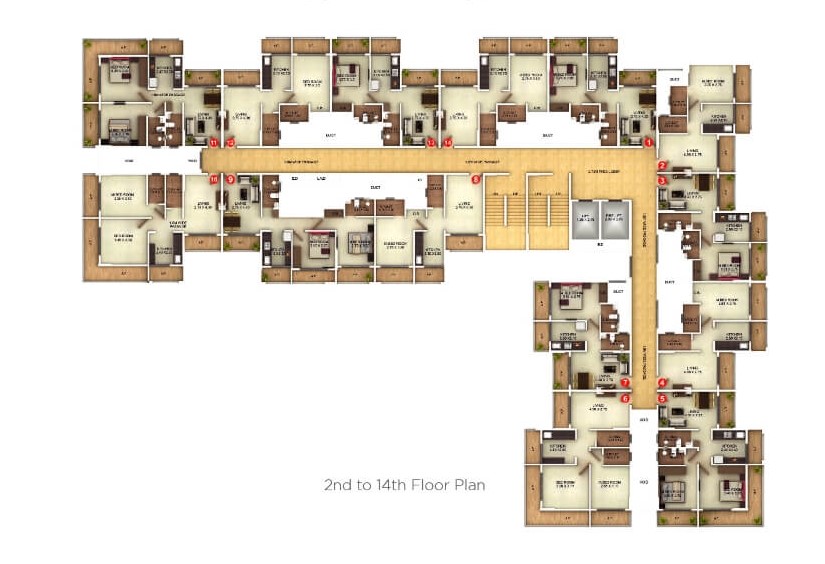 Vishwajeet Precious 2 BHK Floor Plan